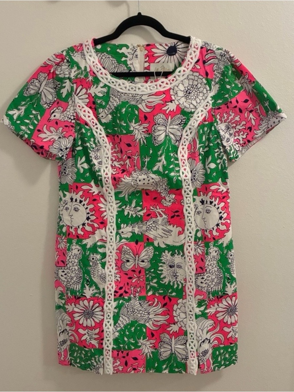 Lilly Pulitzer Romper - Pink and Green Salem - Size 14 - Picture 5 of 11
